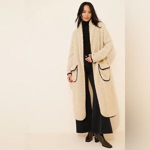 Free People Cream Teddy Jacket